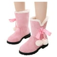 thumbnail image 2 of LEEy-world Toddler Shoes Bowkont Boots Cotton Fashion Shoes Boots Snow Kids Princess Baby Girls Baby Shoes Boys Shoes Size 12 Little Kid (Pink, 13.5 Little Kids), 2 of 5