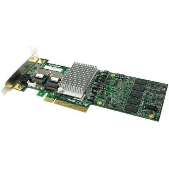 Supermicro AOC-SASLP-H8IR 1078 based SAS/SATA RAID- 8 internal ports/Low profile