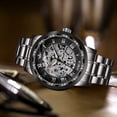 thumbnail image 4 of ALPS Men's Watches Mechanical Watches for Man Hand-Winding Skeleton Classic Business Fashion Stainless Steel Waterproof Wristwatch Gift for Man, 4 of 9