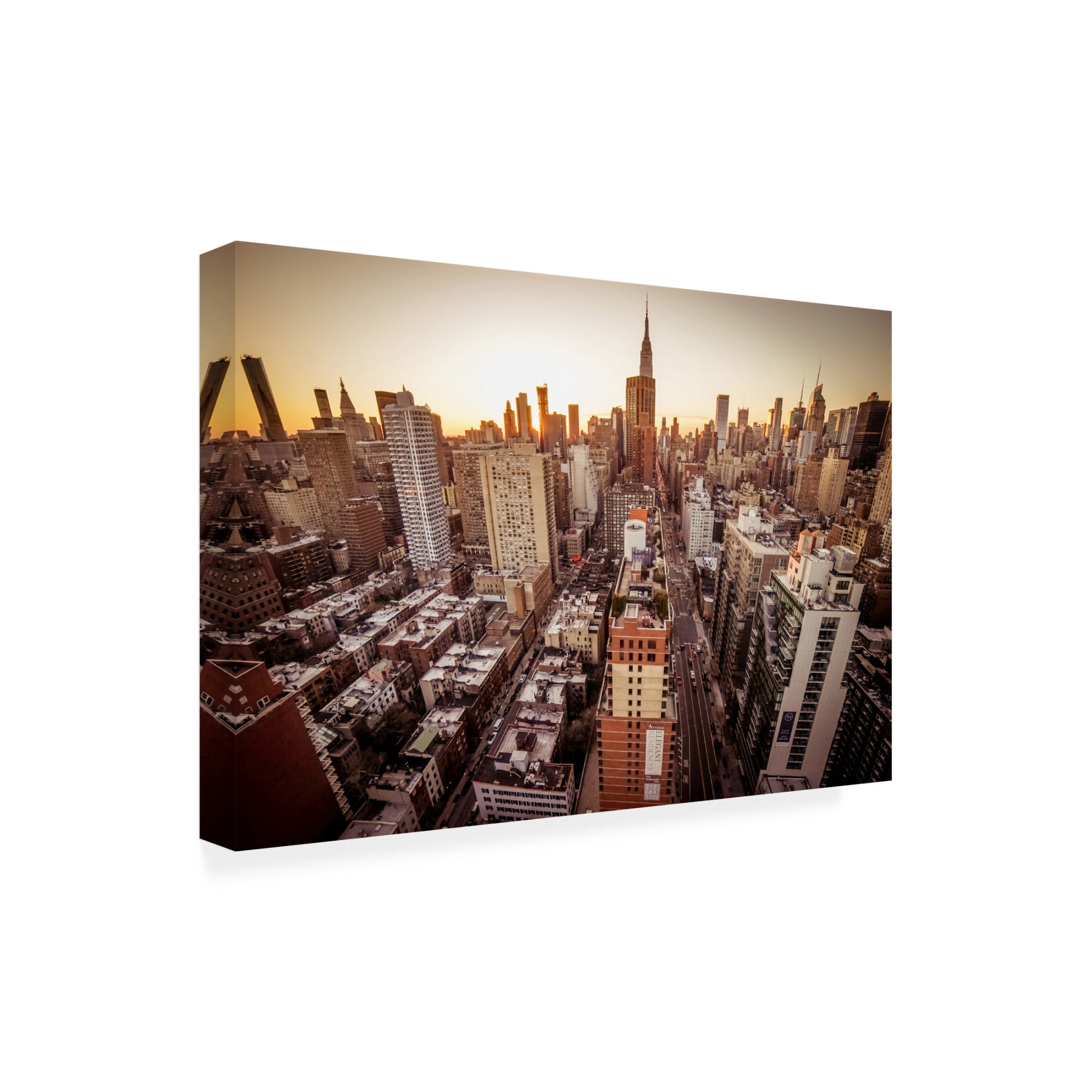 Trademark Fine Art Christopher R Veizaga Midtown East Wide Angle Canvas Wall Art