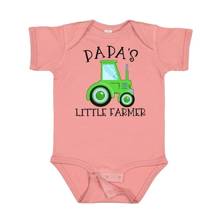 

Inktastic Papa s Little Farmer- Green Tractor Gift Baby Boy or Baby Girl Bodysuit