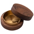 thumbnail image 1 of Ceniceros para cigarrillos, cenicero sin humo, decoración para el hogar, cenicero fácil de limpiar con tapa oro, 1 of 7