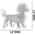 thumbnail image 3 of Dachshund Weiner Dog Heart Freshie Silicone Mold for Scented Aroma Beads 3.3 Tall x 3.9 Wide x 0.8 Deep Resin, Car Candle, Soap, Freshie Dog Mama Mom Paw Print Oven Safe Heat Resistant to 400 F, 3 of 5