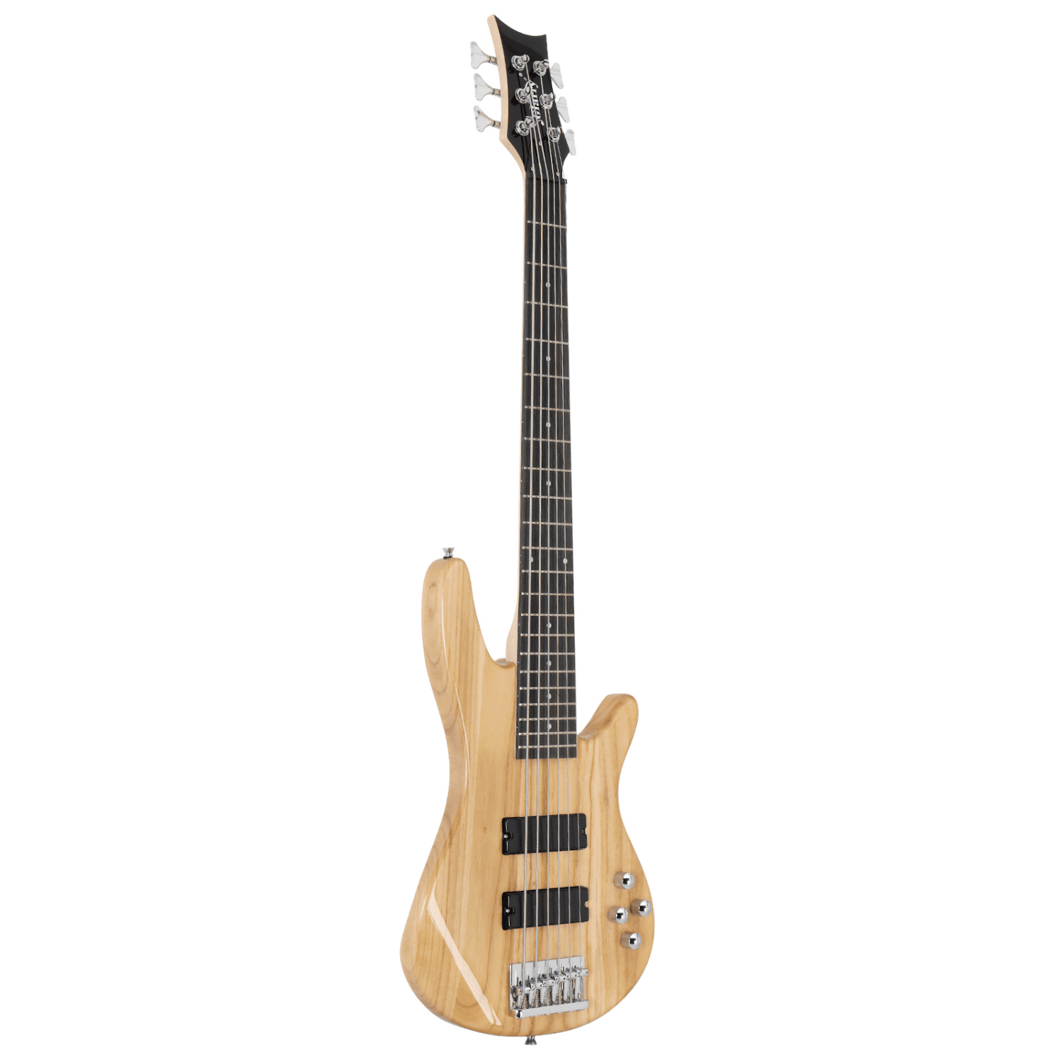 Hassch 6 String Electric Bass Guitar with Big Bag and Strap, Beginner Bass Set with Pick, Connector and Wrench Tool, Burlywood