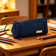 thumbnail image 6 of Under $1 Pencil Case, Large Capacity Multi-Compartment with Handle, Waterproof Cloth Pen Pouch, Portable Stationery Organizer for College Office by PALIFEUR, 6 of 6