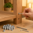 50 Pcs Premium Threaded Inserts for Wood, 1/4-20 Threaded Inserts with ...