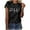 Black, variant on Fesfesfes Womens Fashion Tops Women's Short Sleeves Print Nurse's Day Casual Tops Pullover Blouse T-shirt Women's Short Sleeve Tops S(US:4)