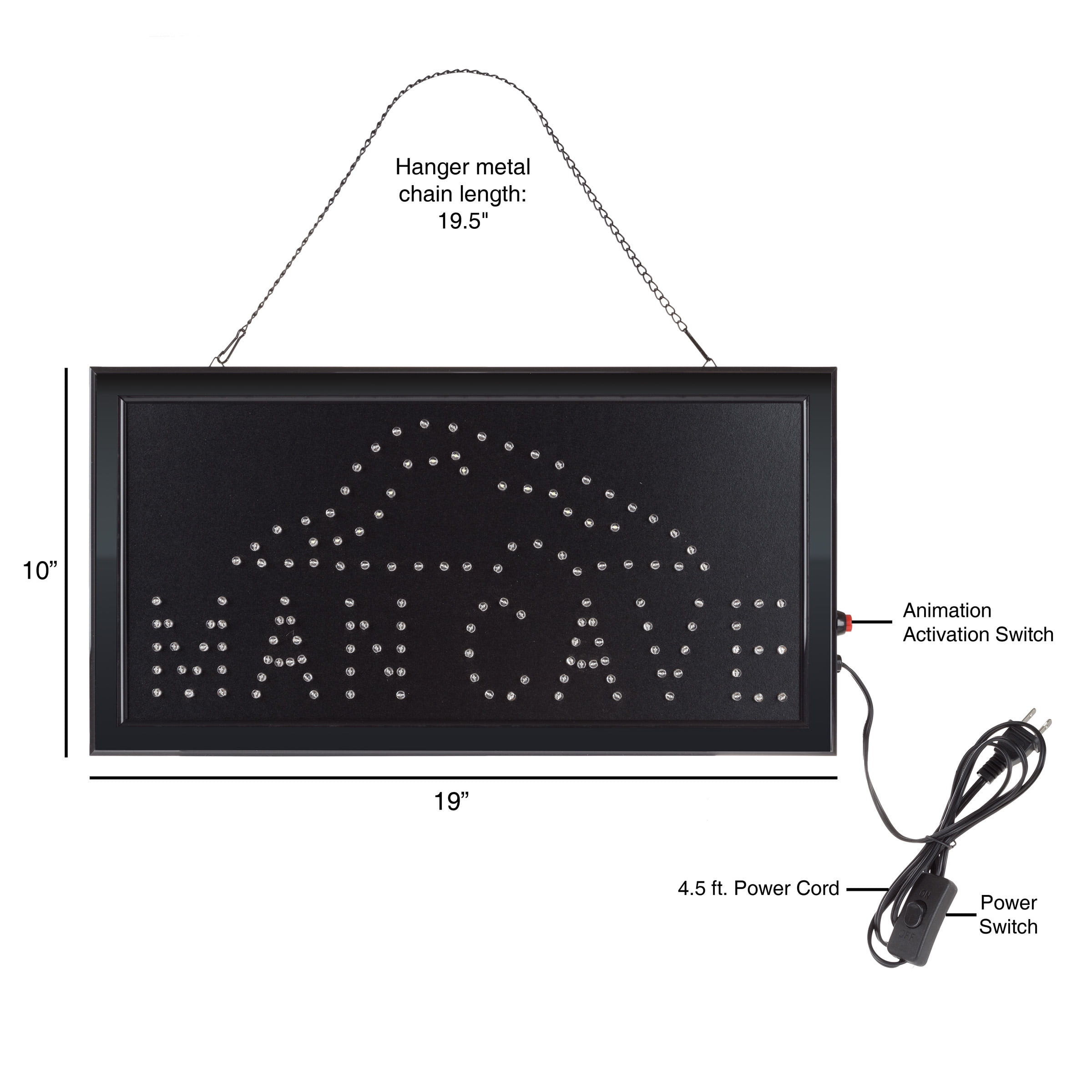Flashing LED Bar Sign Man Cave Wall Home Decor Bar Neon Light Accessory 110V New