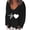 Black, variant on Women Fashion Plus Size Casual Valentines Day Love Heart Print Tops V-Neck Loose Long Sleeve T-shirt Blouse Pullover
