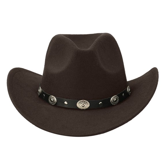 Womens Mens Western Cowboy Blend Wide Brim Hat Classic Country Concert Rodeo Dress Up
