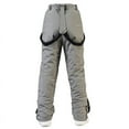 thumbnail image 4 of CQONEPT Womens Snow Ski Pants Windproof Waterproof Insulated Bib Overall Warm Snowboarding Padded Pant with Zip Pockets Gray 3XL, 4 of 5