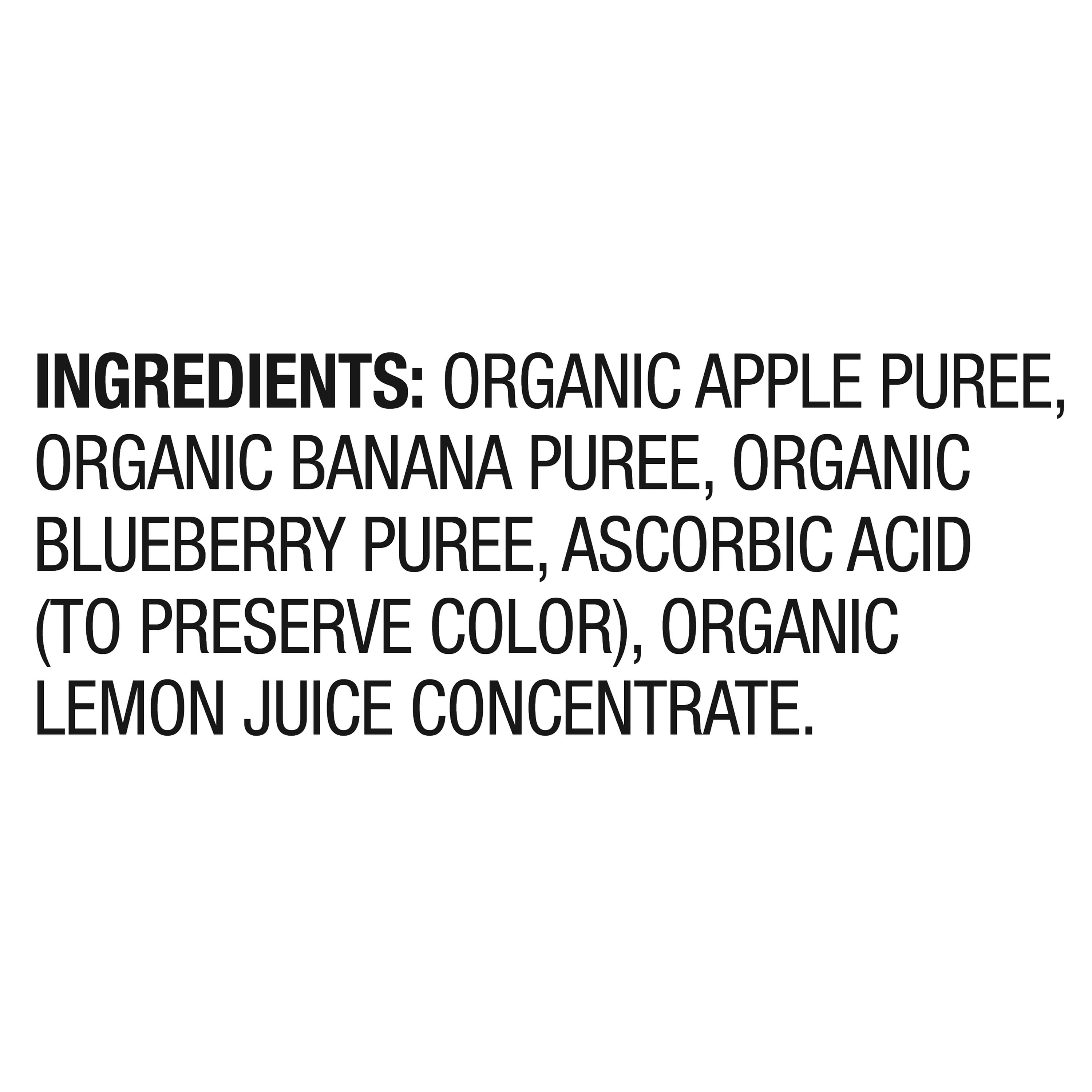 Parent's Choice Organic Stage 2 Baby Food Apple, Banana, and Blueberry Puree, 4 oz Pouch