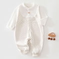 thumbnail image 2 of CAUYDY 0 3 6 9 12 18 24 Months Preemie Girls Sleepwear Baby Clothes Newborn Long Sleeve Romper Fall Winter Infant Girl Soft Pajamas Toddler Bodysuit Sizes 9-12 Months,Light Gray, 2 of 7