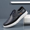 thumbnail image 4 of Zapatos de cuero para hombre XCF casuales británicos cómodos de caña baja 26,5 cm, 4 of 4
