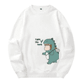 thumbnail image 4 of Las Parejas Del Mismo Color Usan Primavera Y Otoño Nueva Blusa Ins Super Fire Trend Pequeño Dinosaurio Suelto Versión Coreana Suéter De Cuello Redondo Fino Salvaje, 4 of 4