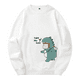 thumbnail image 4 of Las Parejas Del Mismo Color Usan Primavera Y Otoño Nueva Blusa Ins Super Fire Trend Pequeño Dinosaurio Suelto Versión Coreana Suéter De Cuello Redondo Fino Salvaje, 4 of 4