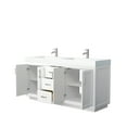 thumbnail image 6 of Wyndham Collection Miranda 72" Wood Double Bathroom Vanity - Black/Gray, 6 of 7