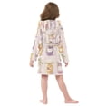 thumbnail image 7 of FORMRS Niños Bathrobe Unisex Hooded Robe Soft Plush Pajamas Sleepwear, Size 7-9T, Purple Jam Jars, 7 of 7