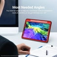 thumbnail image 3 of SaniMore for iPad Pro 11" 4th/3rd/2rd/1st Generation 2022/2021/2020/2018 Case with Pencil Holder Kickstand, 3-Layer Protection Cover with Shoulder Strap & Handle Shockproof Protective Shell, Black/Red, 3 of 7