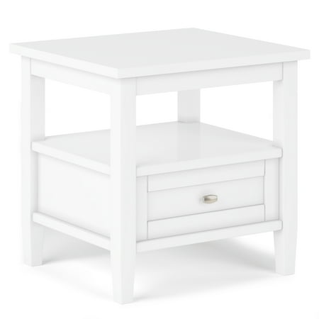 Simpli Home - Warm Shaker End Table - White