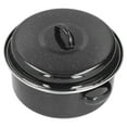 thumbnail image 1 of Oval Roaster, Roasting Pan Black Stainless Steel  for Kitchen for Home, 1 of 8