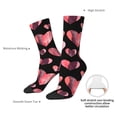 thumbnail image 4 of Hirioo Hearts Pattern Adult Middle Tube Socks Breathable Sock Non-Pilling,Contrasting Color Design, 4 of 6