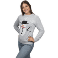 thumbnail image 1 of Suéter navideño ugly muñeco de nieve gris para mujer Rev Sueter cerrado cuello redondo tejido, 1 of 4
