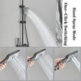 thumbnail image 4 of Matte Grey Exposed Shower System Set Rainfall Shower Faucet Fixtures Wall Mount, 4 of 10