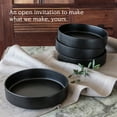 thumbnail image 3 of over&back Stackable Dinner Bowl Set - Stoneware Dishes - Comes with 4 Dinner Bowls - All-Occasion Place Settings Perfect for Pasta, Salads, Snacks - 8.3" x 8.3" x 1.9" - 40oz - Semi-Matte Black, 3 of 7