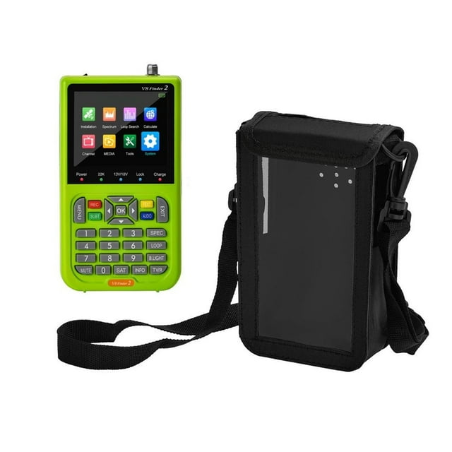1080p HD V8 Finder 2 Meter DVB-S/S2 Digital Display Satellite Finder Type-C Rechargeable Signal Satellite TV Receiver ,Easy to Use