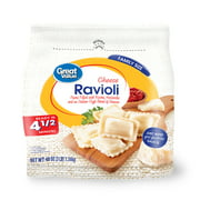 Great Value Family Size Cheese Ravioli, Pasta, 48 oz Bag (Frozen)