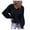 Black, variant on Essentials Women's Sweater Solid Long Sleeve V Neck Ribbed Knitted Loose Fit Casual Fall Winter Clothes