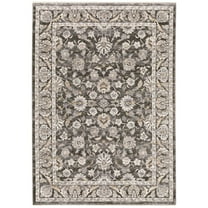 Oriental Weavers Maharaja Area Rug - 070N1 - 2'3" x 7'6" - in Gray/ Ivory - Vintage Inspired, Stain Resistant, Family and Pet Friendly , Entryway, Hallway Runner Rug