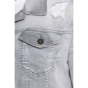 X RAY Jeans Mens Denim Jacket, Grey, S