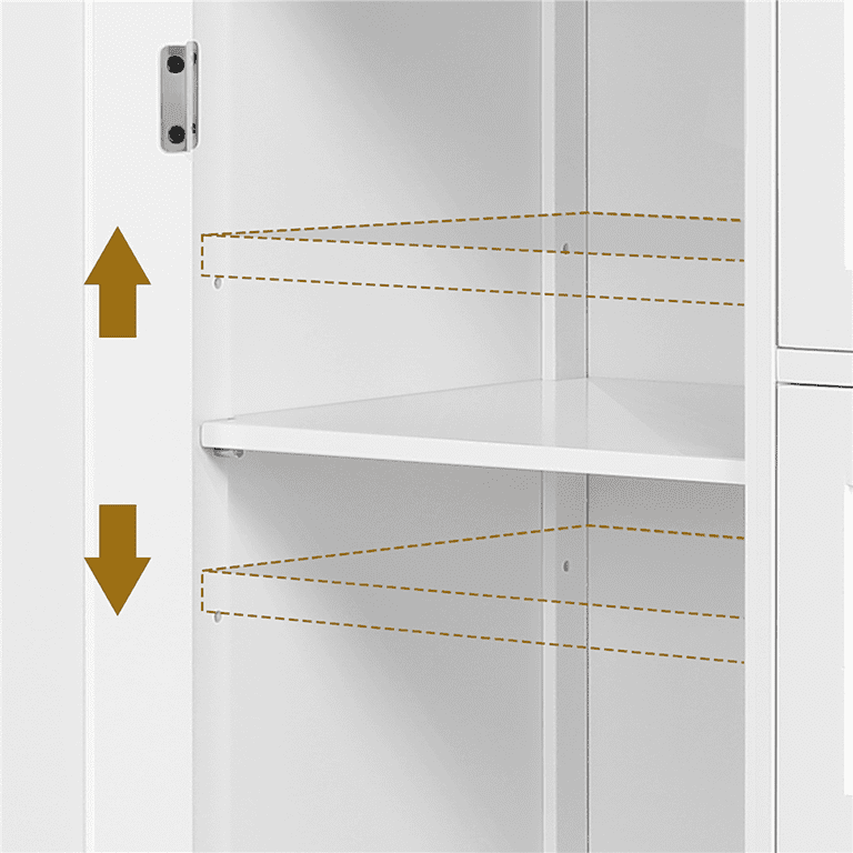 Alden Design Wooden Bathroom Storage Cabinet with 4 Drawers