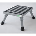 thumbnail image 1 of Safety Step Step Stool S-07C-S One Step With Non-Slip Strips And Rubber Leg Tips; Foldable; 1000 Pound Capacity; Silver; Aluminum; Small, 1 of 5