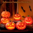 thumbnail image 1 of LED Pumpkin Lantern Battery-Powered Warm Light Halloween Lantern Energy-saving Indoor Outdoor Pumpkin Decor, 1 of 7