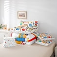 thumbnail image 6 of Homewish Cartoon Bus 7-Piece Bedding Comforter Set,Cute Bags Apple King Bedding Sets,Colorful Print Bed Sheets For Teens,Microfiber Bedroom Decor Reversible, 6 of 8