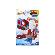 MARVEL Spidey and His Amazing Friends Transforming Hauler Raceway - 9 inch Vehicle and Trackset with Exclusive Amazing Metal