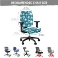 thumbnail image 5 of FKELYI Tropical Palm Tree Print 2 Pcs Office Chair Slipcovers with Armrest Covers for Swivel Computer Armchair Protective Cover for Home Office Decoration Washable Fabric, 5 of 7