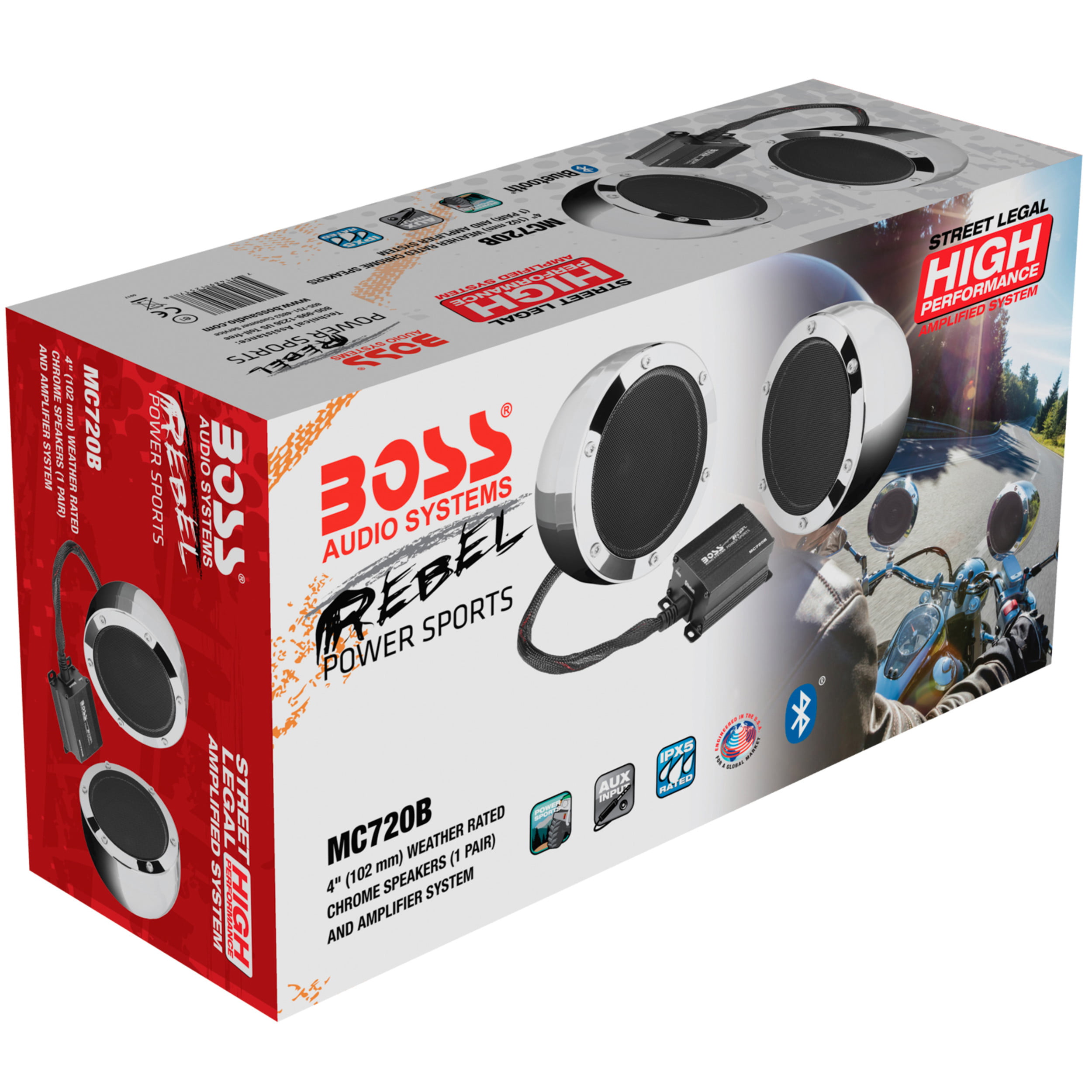 Extreem spoor verkiezing BOSS Audio Systems MC720B 4 inch Motorcycle Speakers and Amplifier Audio Sound  System - Walmart.com