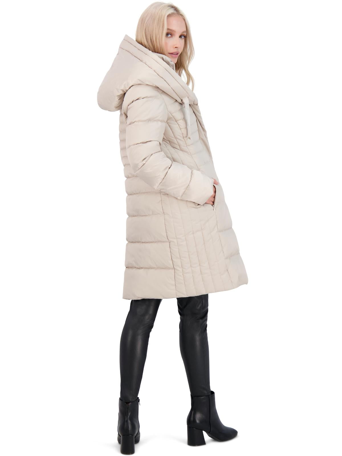 T tahari hooded puffer coat store