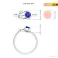 thumbnail image 4 of Angara Natural 0.5 Ct. Tanzanite Solitaire Ring in 14K White Gold for Women (Ring Size: 3), 4 of 9