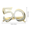 thumbnail image 2 of Miangastore Birthday Party Glasses Square Number Shape 2Pcs 5.5x5.5x3.5in, 2 of 8