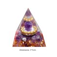 thumbnail image 2 of Orgonite Pyramid Amethyst Peridot Healing Crystal Art Energy Generator (A) JShteea Libre de BPA, 2 of 9
