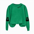 thumbnail image 4 of Godom Halloween Sweatshirts for Women Pumpkin Graphic Crewneck Casual Long Sleeve Pullover Tops Trendy 2025, 4 of 5
