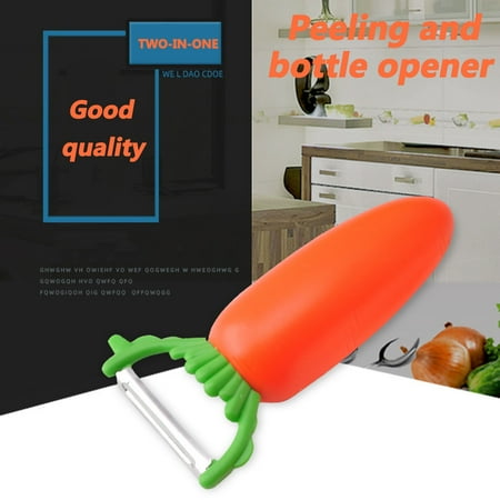 

Christmas Holiday Savings 2023! QTOCIO Kitchen Gadgets Two In One Bottle Opener Stainless Steel Peeler Multifunctional Peeler Household Radish Potato Planer Kitchen Tool