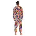 thumbnail image 4 of FORMRS Onesies Pajama for Adults Unisex Hoodie Winter Jumpsuit One Piece Sleepwear, Sizes S-2XL, Art Buildings, 4 of 7