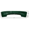 thumbnail image 4 of Maklaine 9-Piece Contemporary Velvet Modular Sectional in Green, 4 of 4
