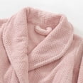 thumbnail image 6 of Kkkded Youth Boys Girls Night-Robe Solid Color Warm Sleepwear Long Bathrobe Juniors Flannel Robe with Autumn Winter Teen Long Sleeve Robe for 5-15 Yeas, 6 of 8